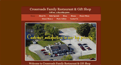 Desktop Screenshot of crossroadsfamilyrestaurant.com