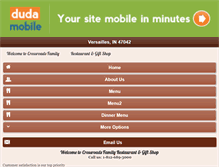 Tablet Screenshot of crossroadsfamilyrestaurant.com